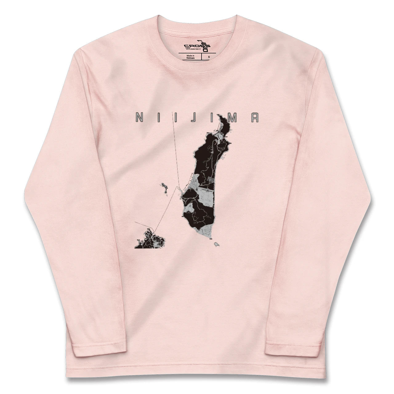 【新島（東京都）】地図柄ロングスリーブTシャツ