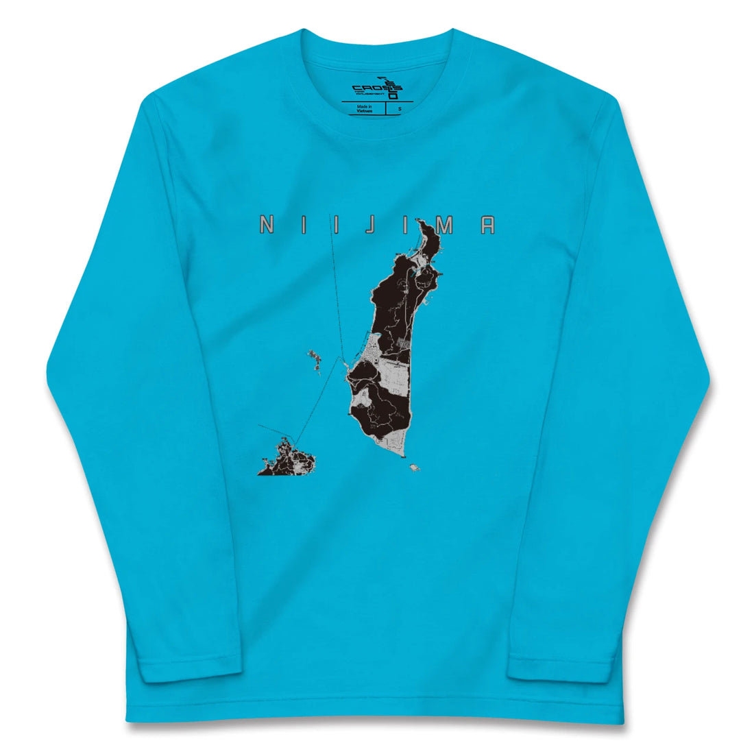 【新島(東京都)】地図柄ロングスリーブTシャツ