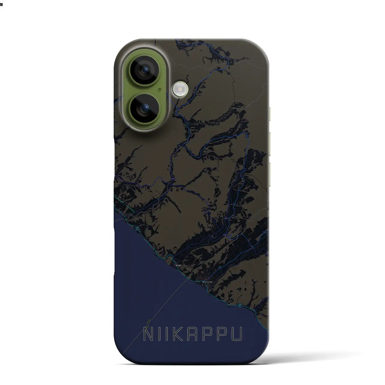 【新冠（北海道）】地図柄iPhoneケース（バックカバータイプ）