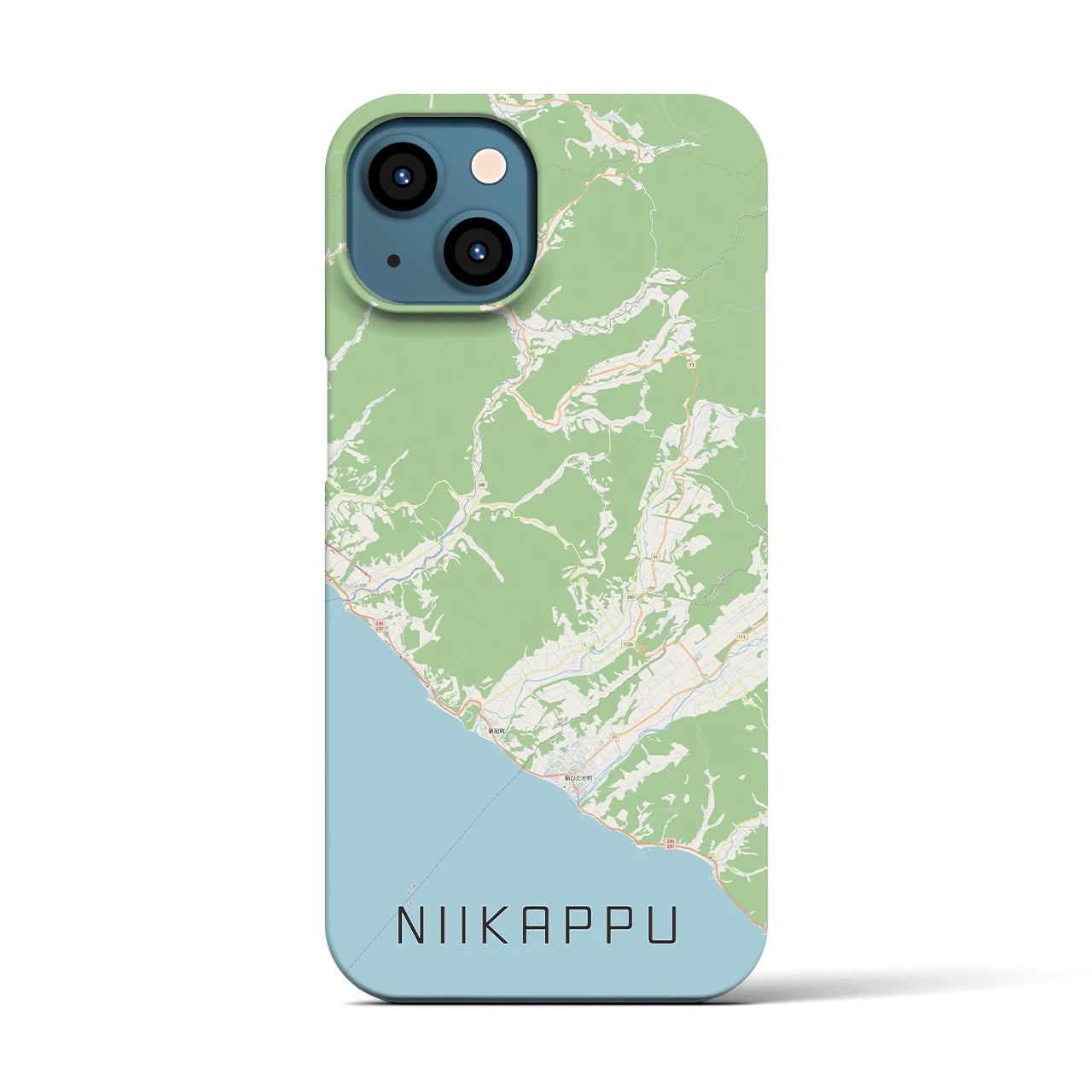 【新冠（北海道）】地図柄iPhoneケース（バックカバータイプ）
