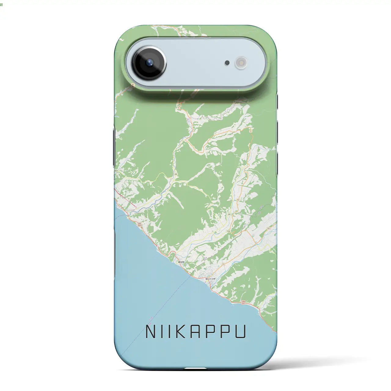 【新冠（北海道）】地図柄iPhoneケース（バックカバータイプ）