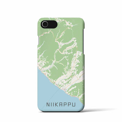 【新冠（北海道）】地図柄iPhoneケース（バックカバータイプ）