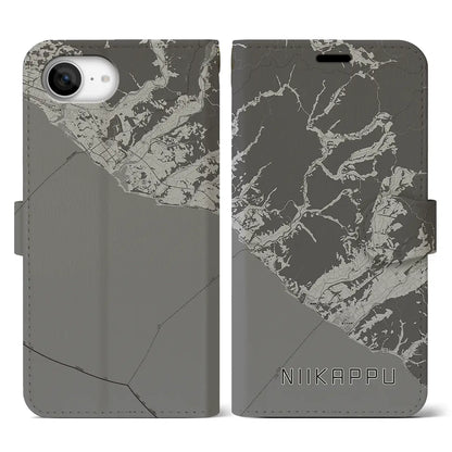 【新冠（北海道）】地図柄iPhoneケース（手帳タイプ）