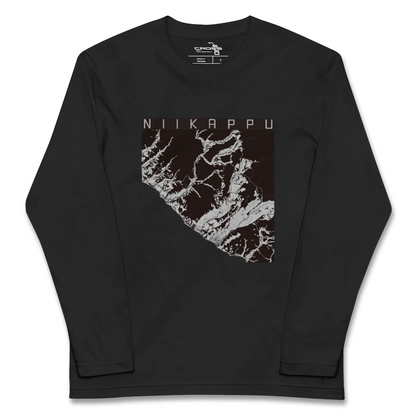 【新冠（北海道）】地図柄ロングスリーブTシャツ