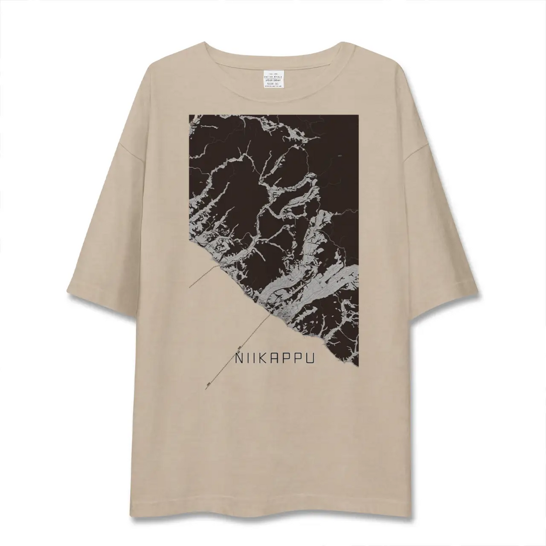 【新冠（北海道）】地図柄ビッグシルエットTシャツ