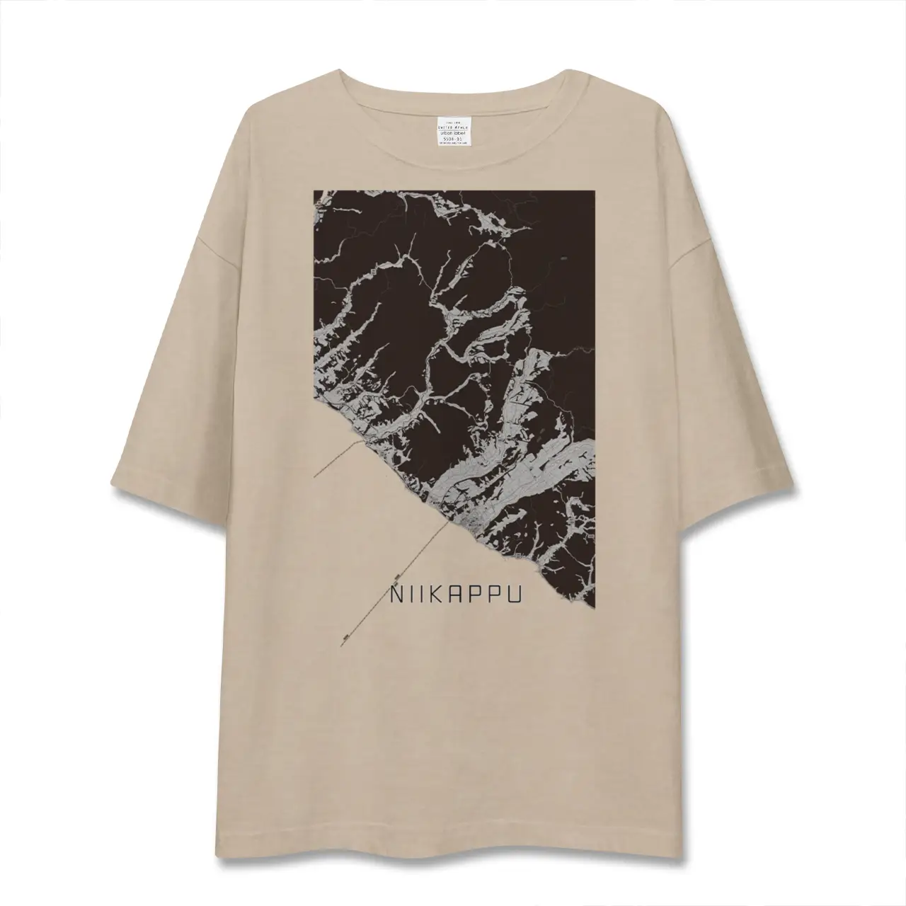 【新冠（北海道）】地図柄ビッグシルエットTシャツ