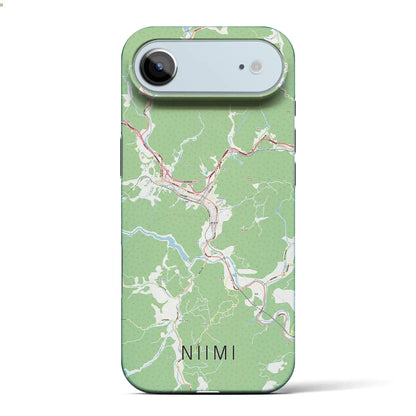 【新見（岡山県）】地図柄iPhoneケース（バックカバータイプ）