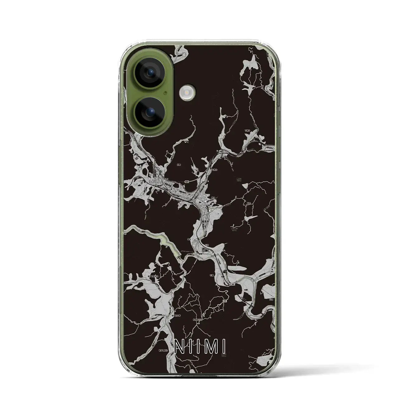 【新見（岡山県）】地図柄iPhoneケース（クリアタイプ）