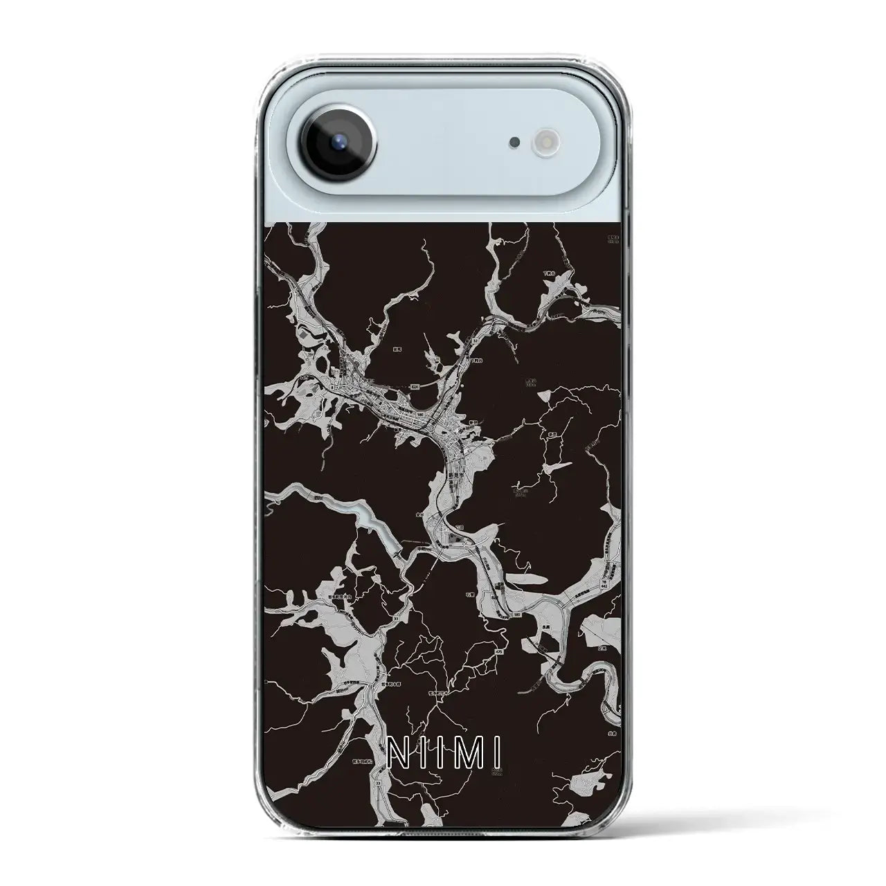 【新見（岡山県）】地図柄iPhoneケース（クリアタイプ）