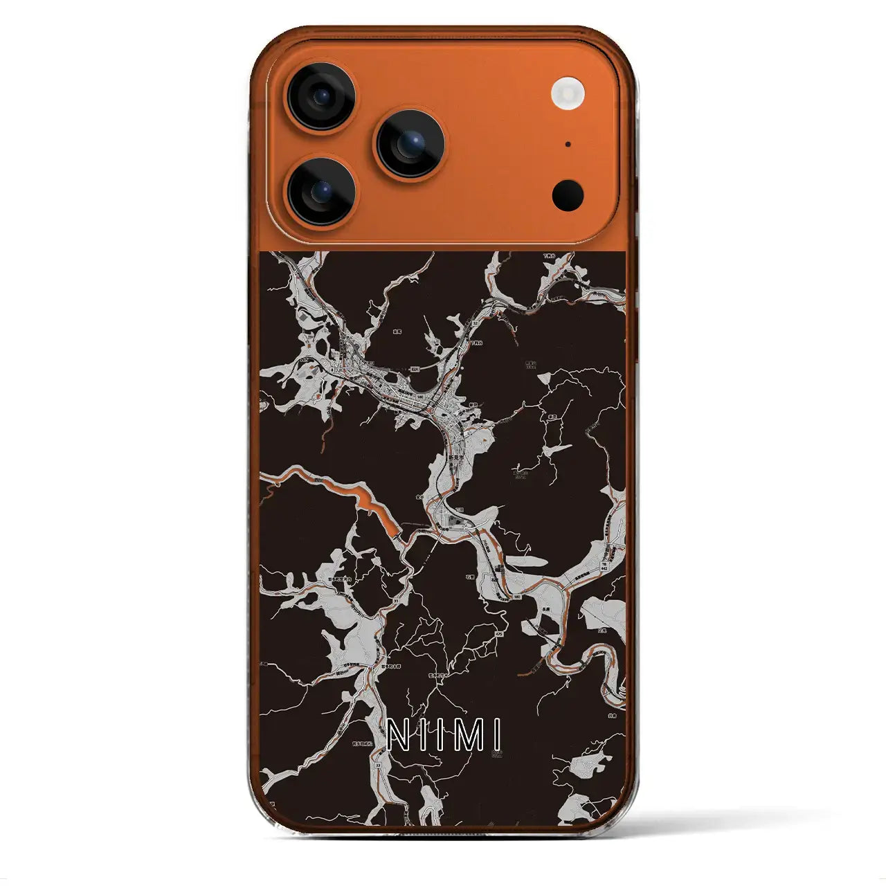 【新見（岡山県）】地図柄iPhoneケース（クリアタイプ）