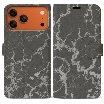 【新見（岡山県）】地図柄iPhoneケース（手帳タイプ）