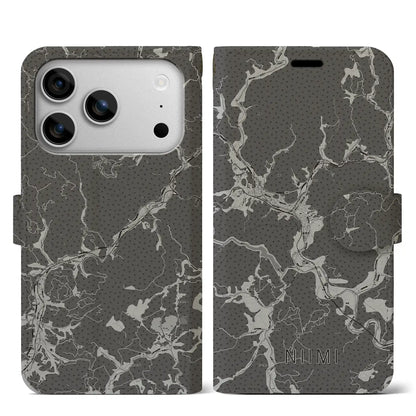 【新見（岡山県）】地図柄iPhoneケース（手帳タイプ）