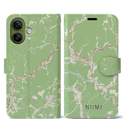 【新見（岡山県）】地図柄iPhoneケース（手帳タイプ）