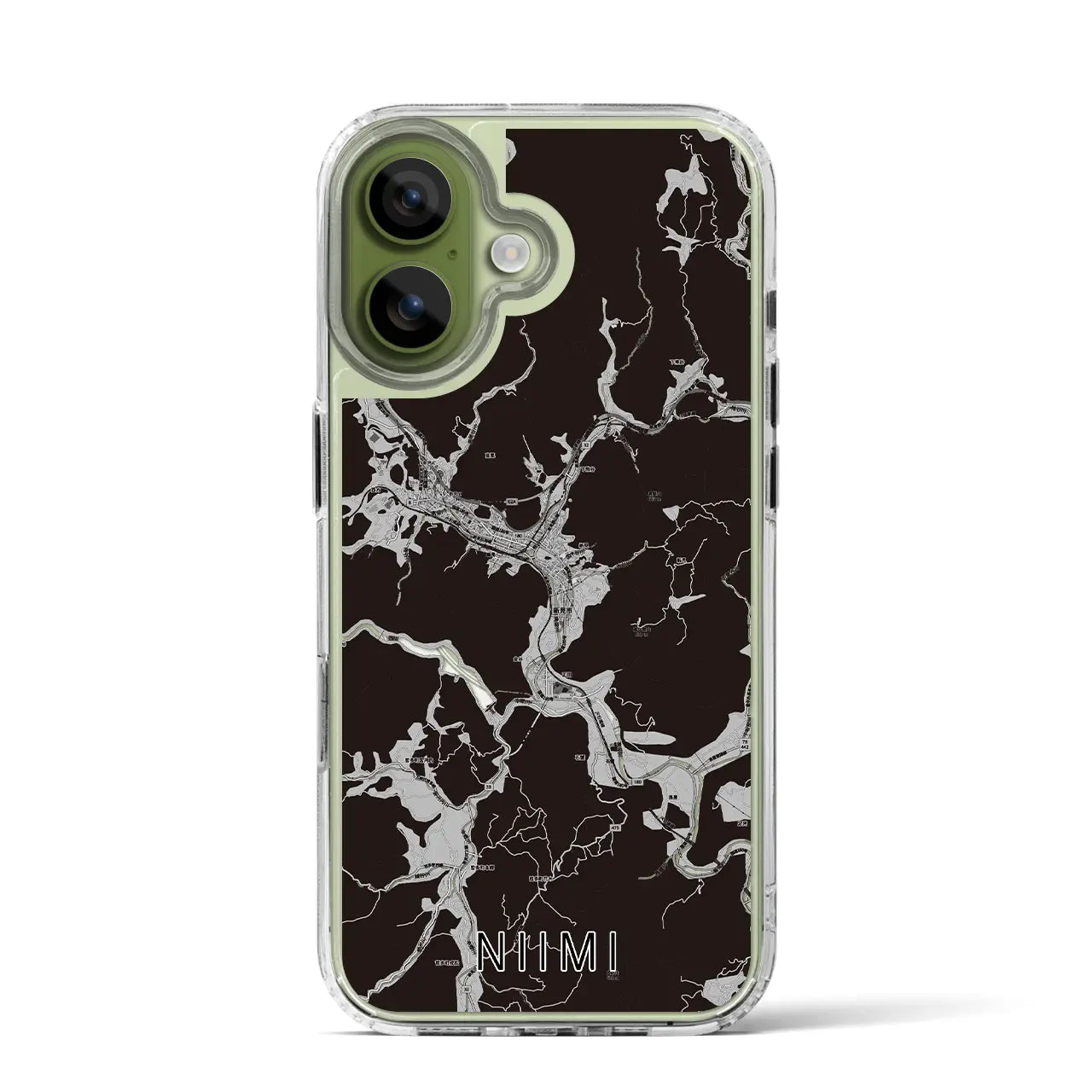 【新見（岡山県）】地図柄iPhoneケース（MagSafeタイプ）