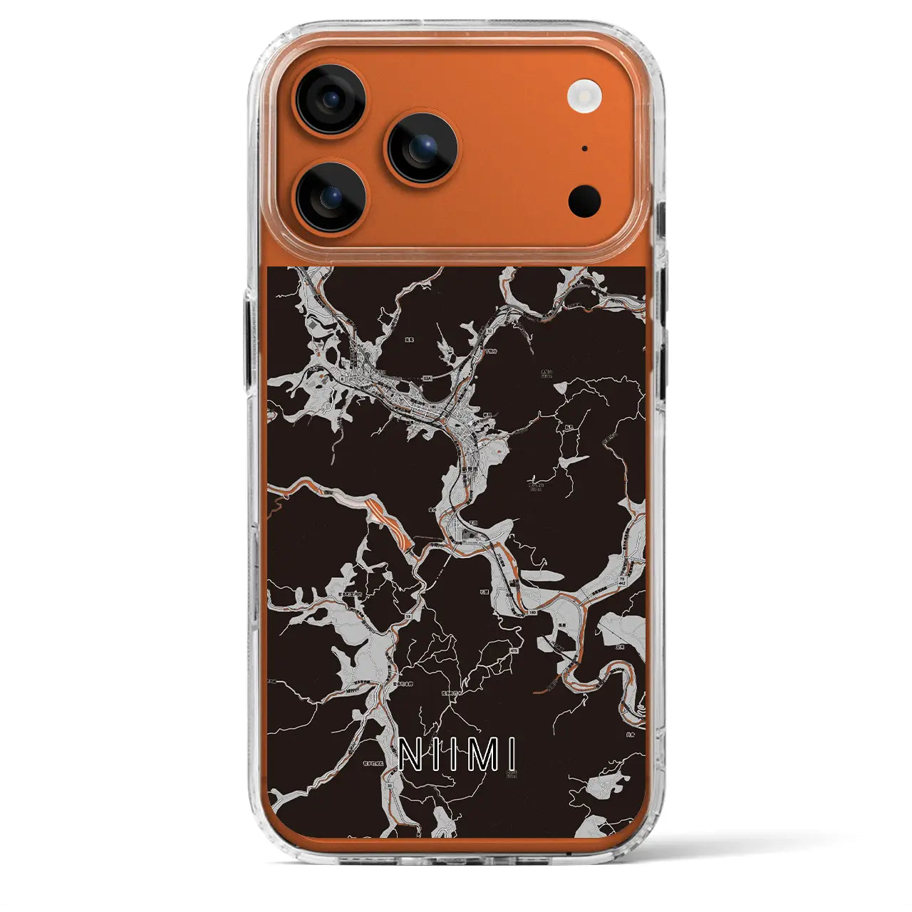 【新見（岡山県）】地図柄iPhoneケース（MagSafeタイプ）