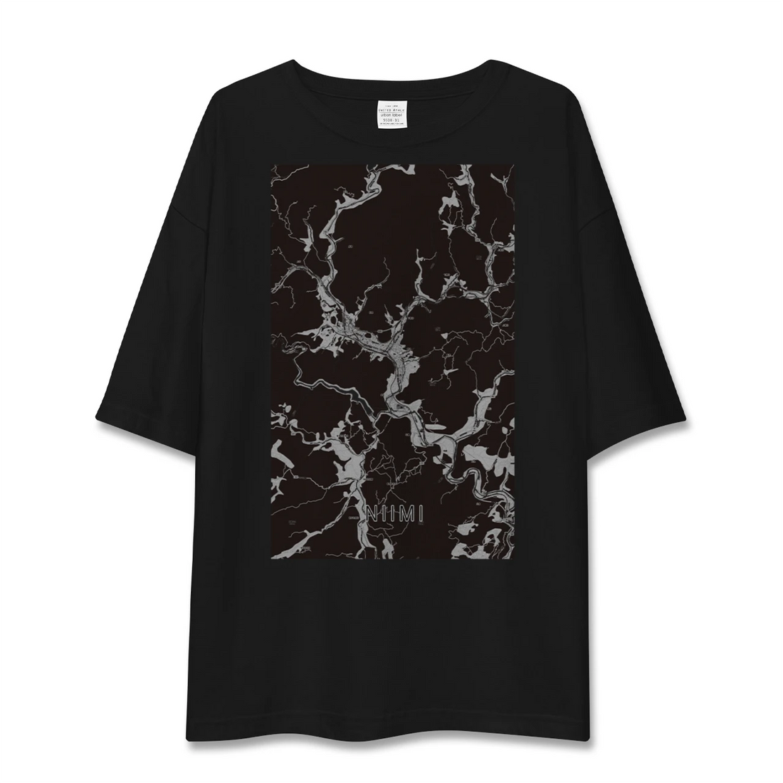 【新見(岡山県)】地図柄ビッグシルエットTシャツ