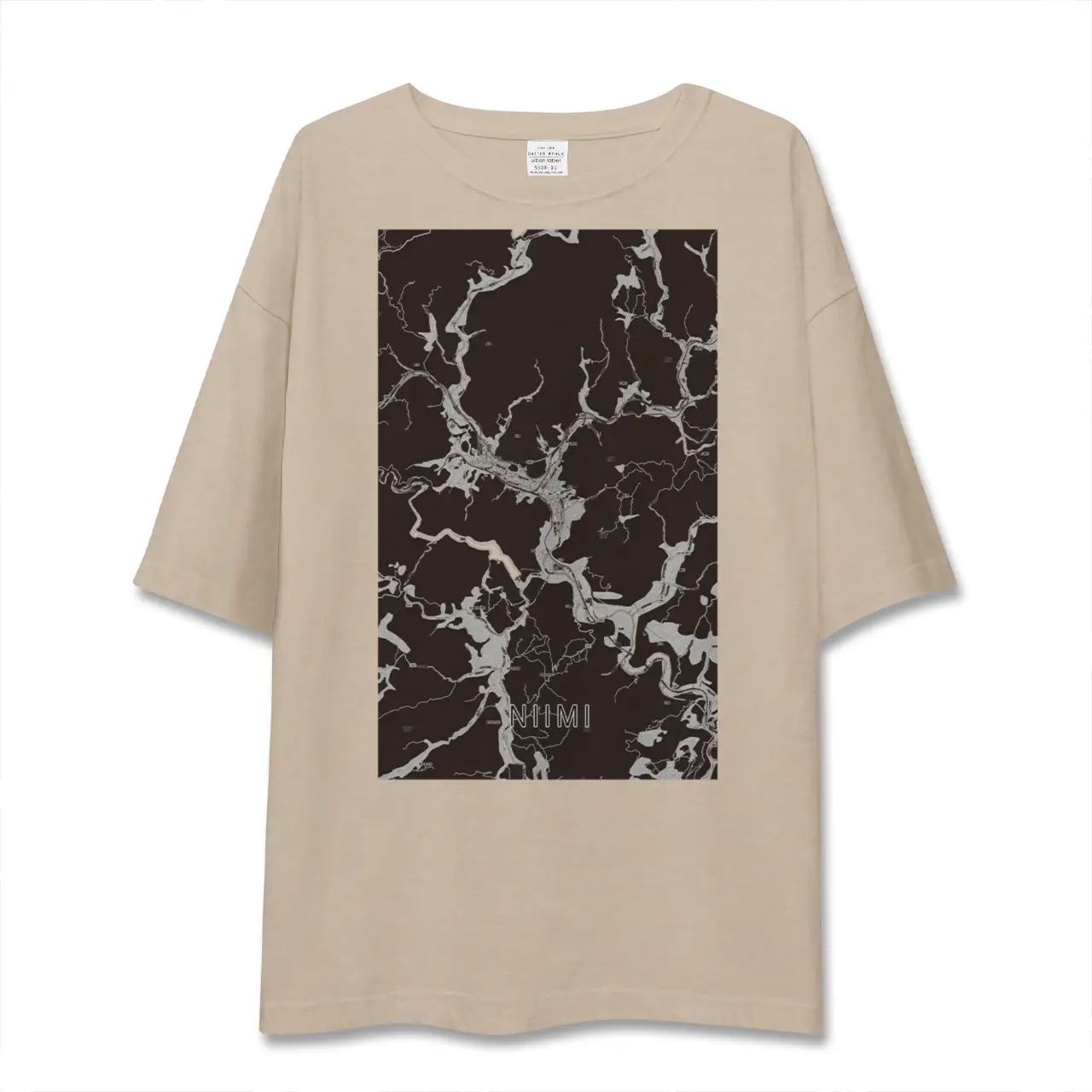 【新見（岡山県）】地図柄ビッグシルエットTシャツ