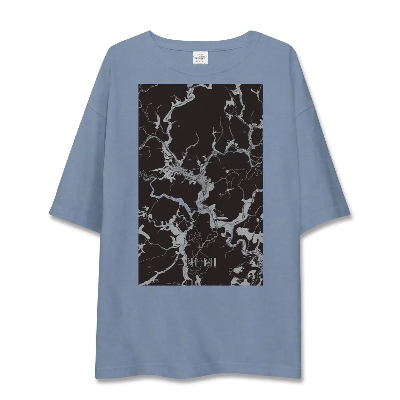 【新見（岡山県）】地図柄ビッグシルエットTシャツ