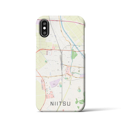 【新津（新潟県）】地図柄iPhoneケース（バックカバータイプ）