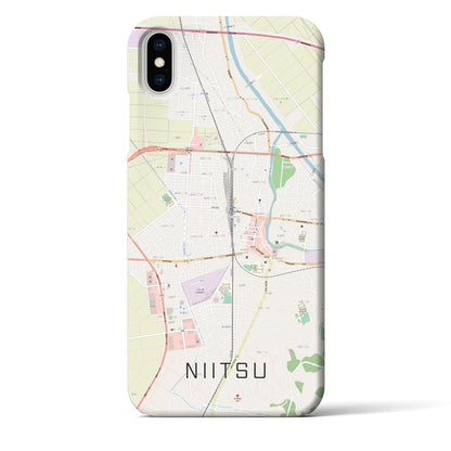 【新津（新潟県）】地図柄iPhoneケース（バックカバータイプ）