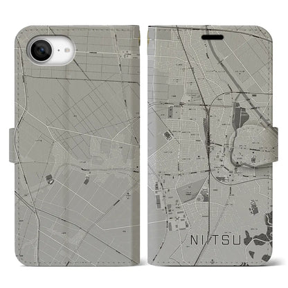 【新津（新潟県）】地図柄iPhoneケース（手帳タイプ）