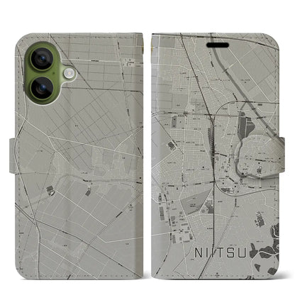 【新津（新潟県）】地図柄iPhoneケース（手帳タイプ）