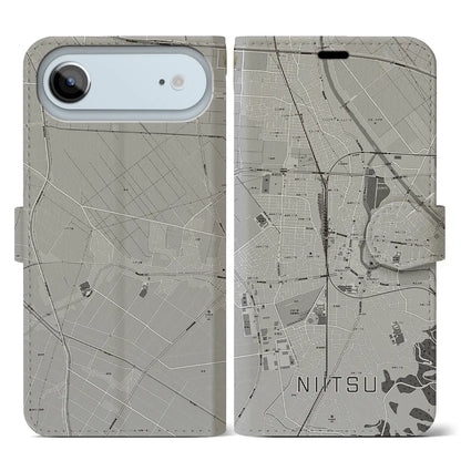 【新津（新潟県）】地図柄iPhoneケース（手帳タイプ）