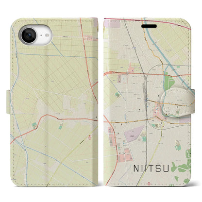 【新津（新潟県）】地図柄iPhoneケース（手帳タイプ）