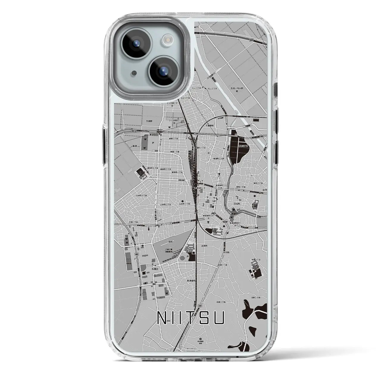 【新津（新潟県）】地図柄iPhoneケース（MagSafeタイプ）