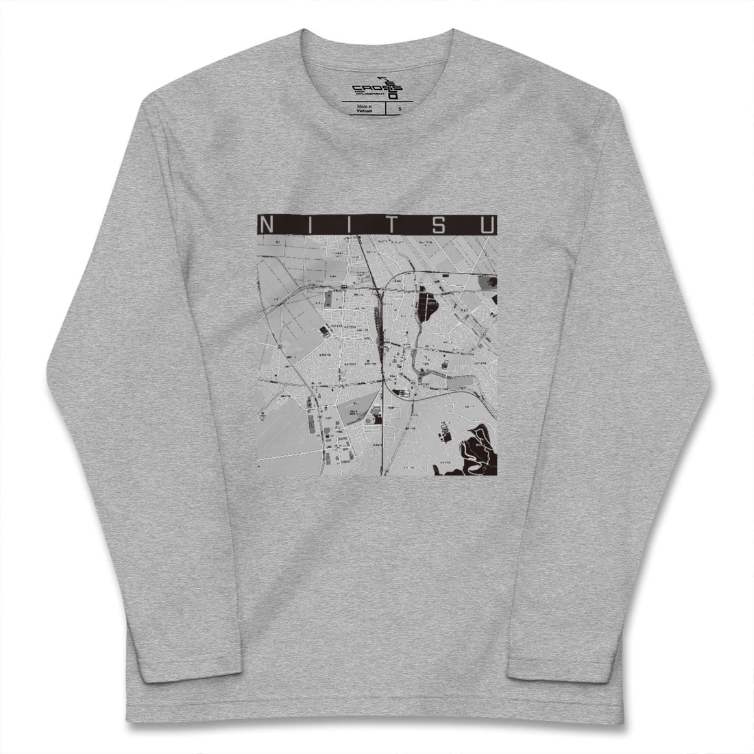 【新津(新潟県)】地図柄ロングスリーブTシャツ