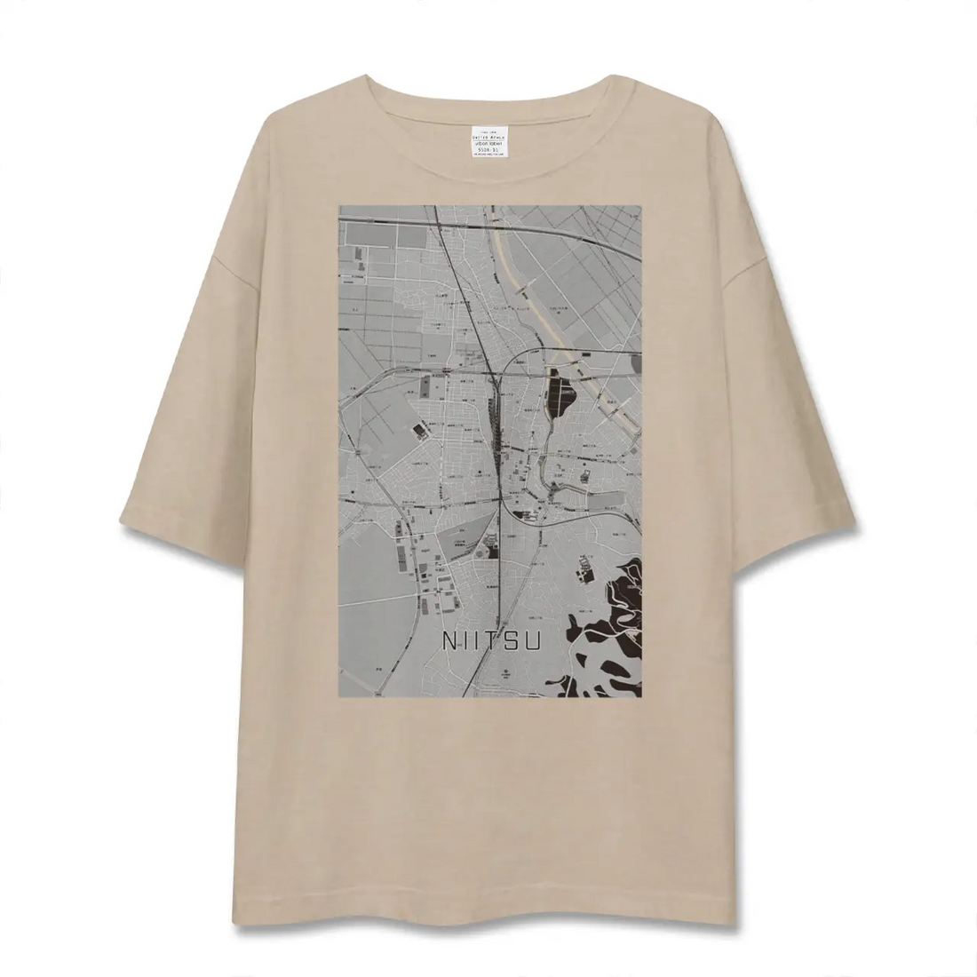 【新津（新潟県）】地図柄ビッグシルエットTシャツ