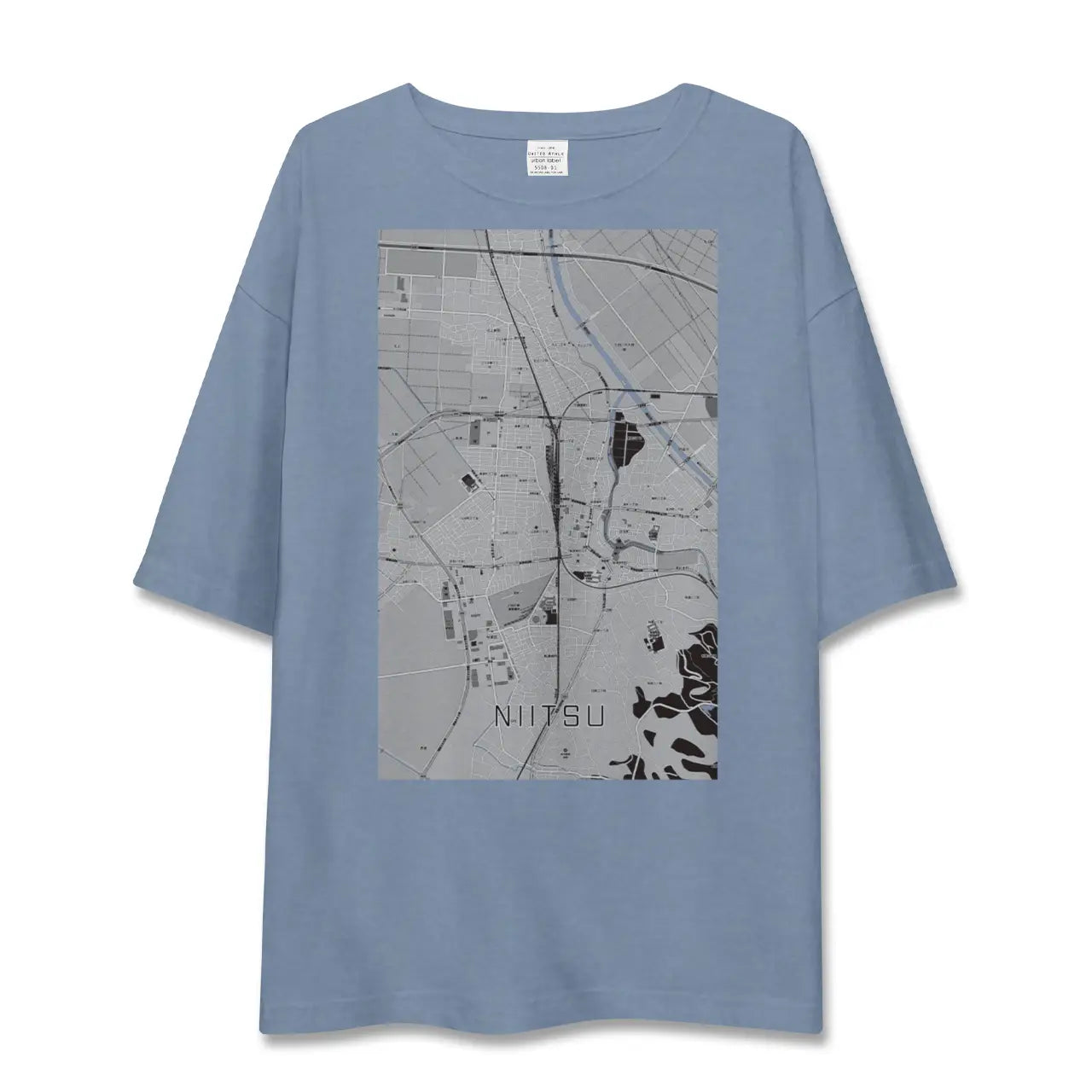 【新津（新潟県）】地図柄ビッグシルエットTシャツ
