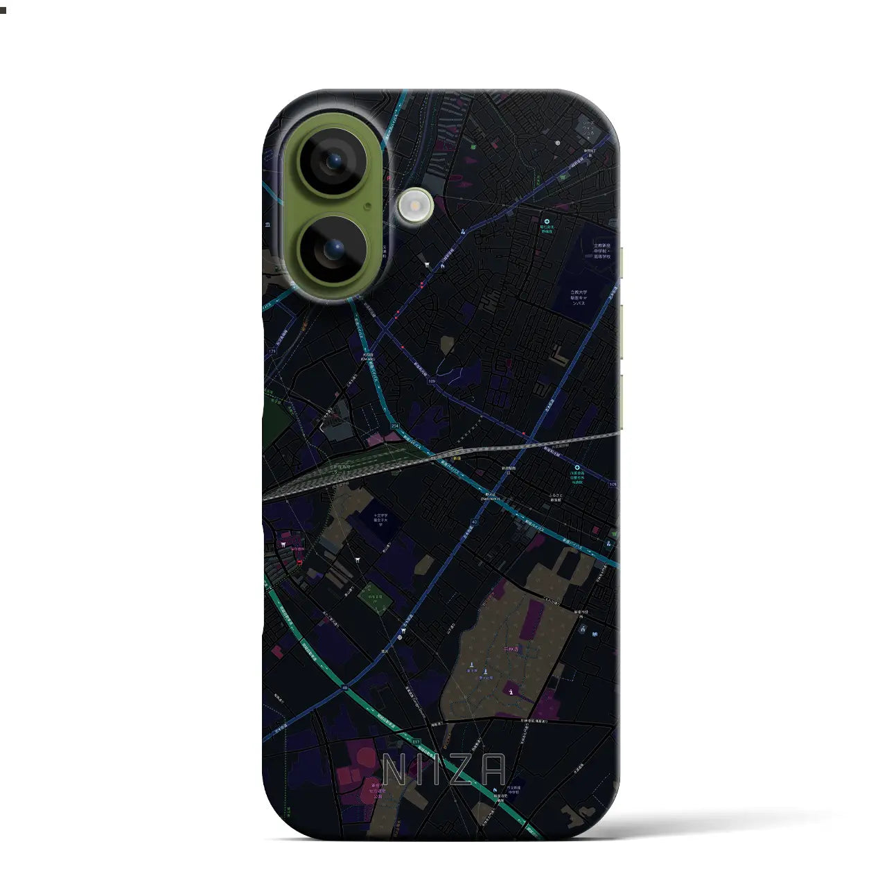 【新座（埼玉県）】地図柄iPhoneケース（バックカバータイプ）