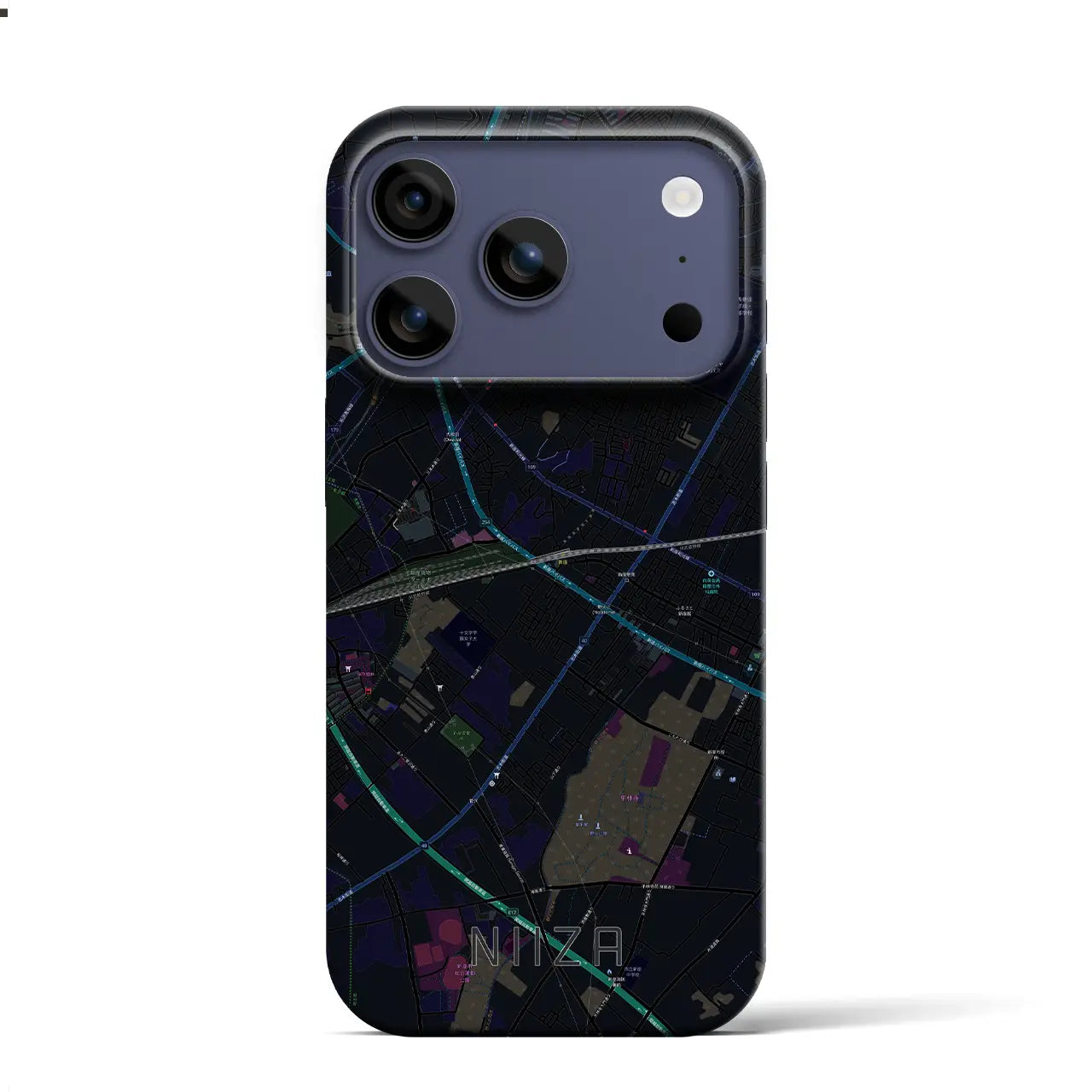 【新座（埼玉県）】地図柄iPhoneケース（バックカバータイプ）