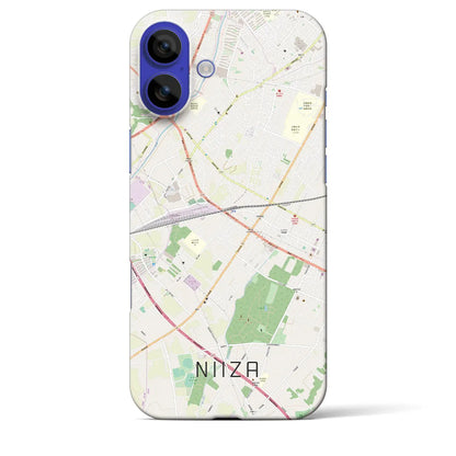 【新座（埼玉県）】地図柄iPhoneケース（バックカバータイプ）ナチュラル・iPhone 16 Pro Max 用