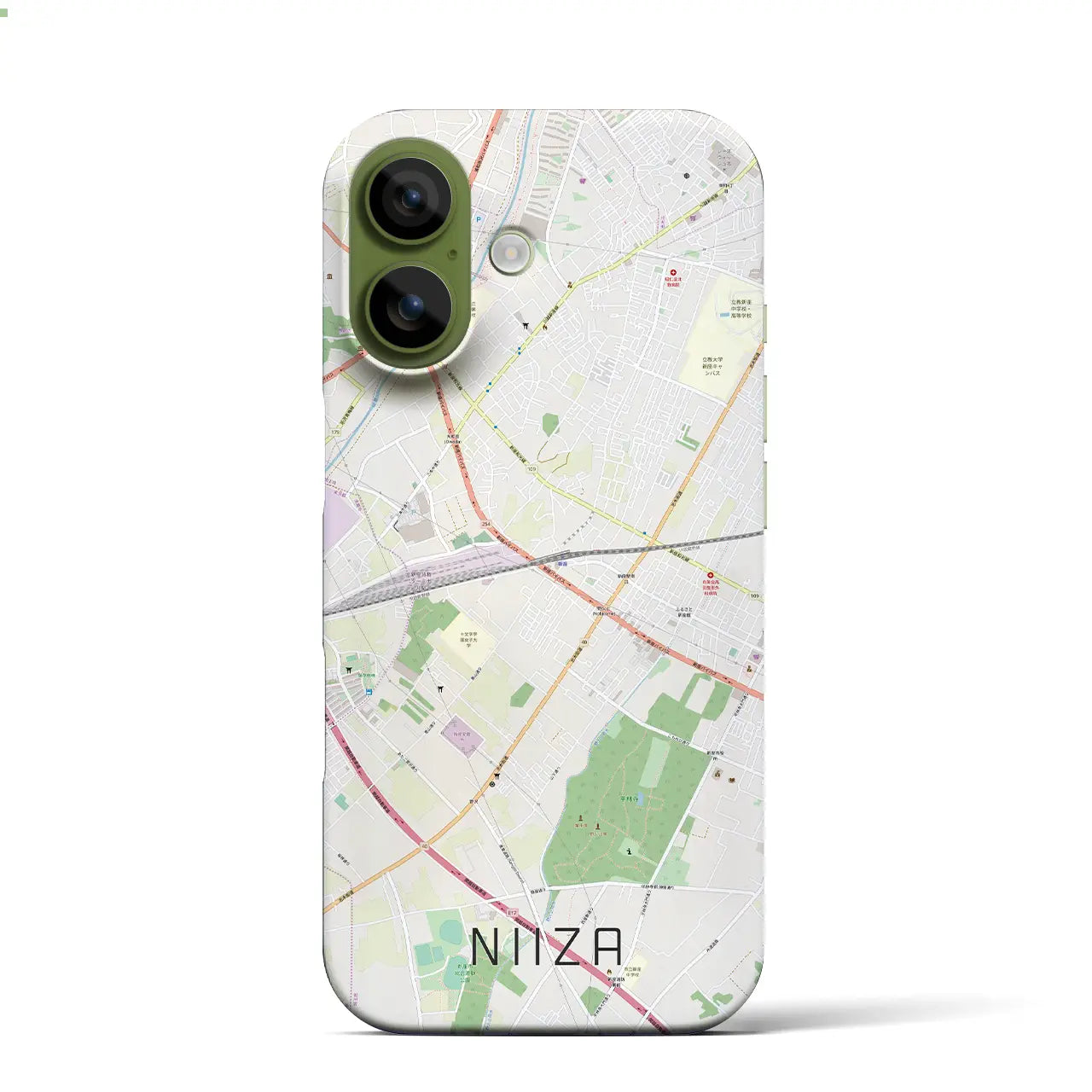 【新座（埼玉県）】地図柄iPhoneケース（バックカバータイプ）