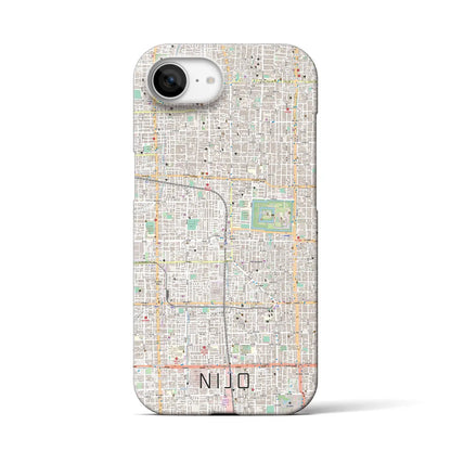 【二条（京都府）】地図柄iPhoneケース（バックカバータイプ）