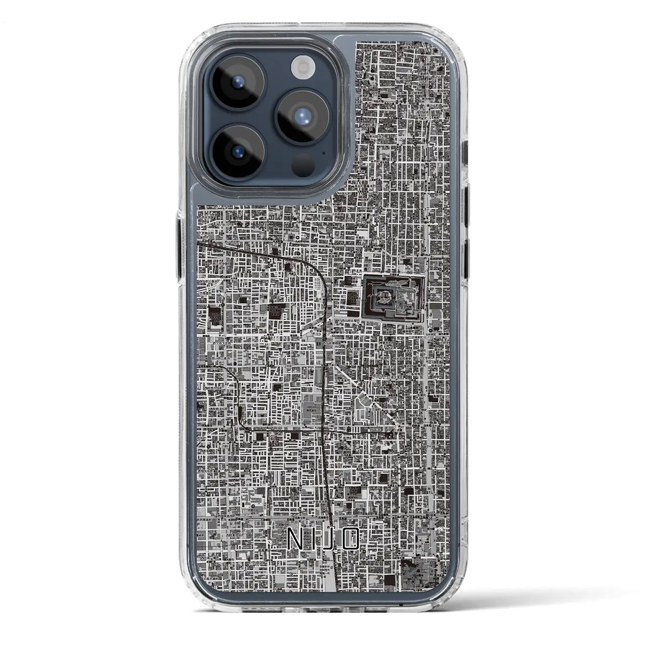 【二条（京都府）】地図柄iPhoneケース（MagSafeタイプ）