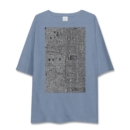 【二条（京都府）】地図柄ビッグシルエットTシャツ