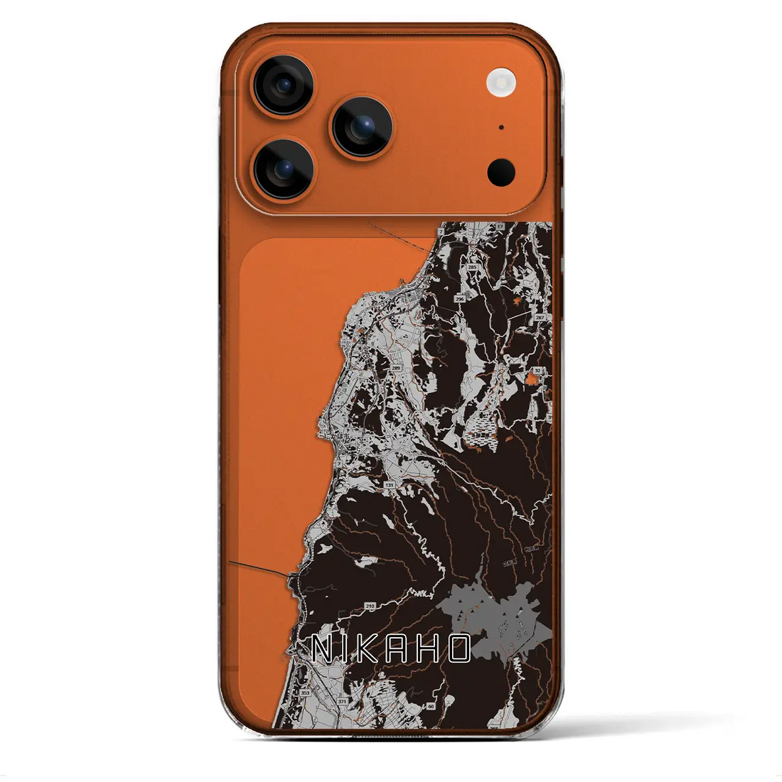 【にかほ（秋田県）】地図柄iPhoneケース（クリアタイプ）