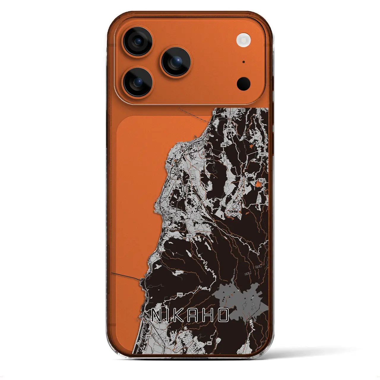 【にかほ（秋田県）】地図柄iPhoneケース（クリアタイプ）