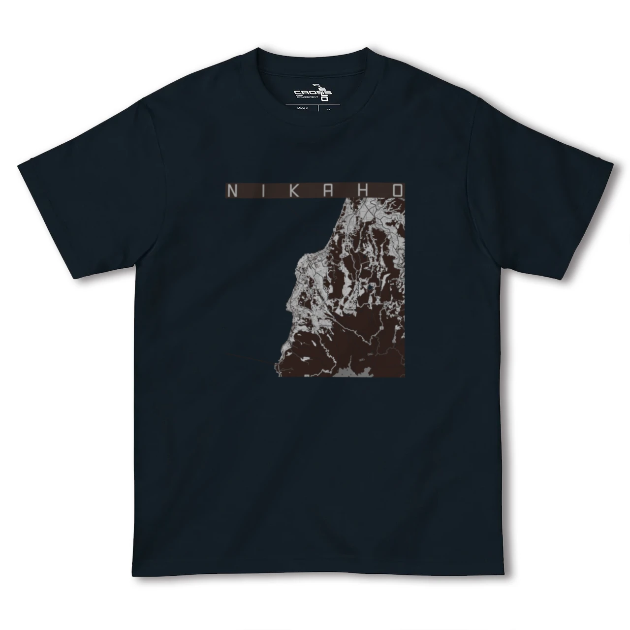 【にかほ（秋田県）】地図柄ヘビーウェイトTシャツ