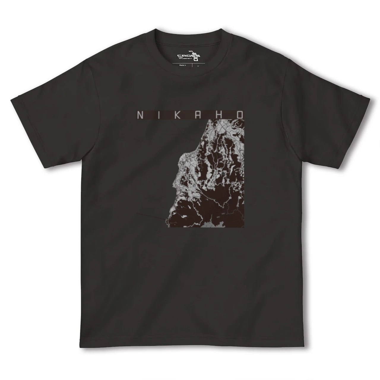 【にかほ（秋田県）】地図柄ヘビーウェイトTシャツ