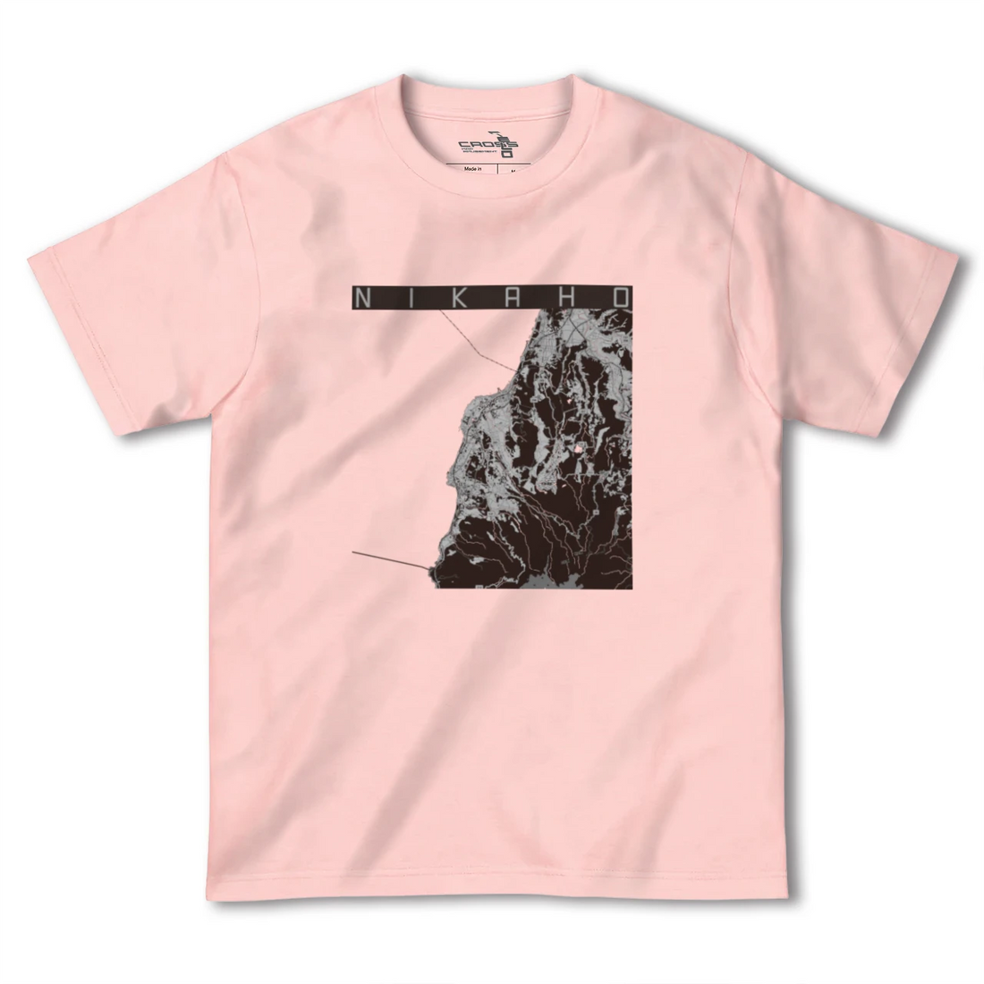 【にかほ（秋田県）】地図柄ヘビーウェイトTシャツ