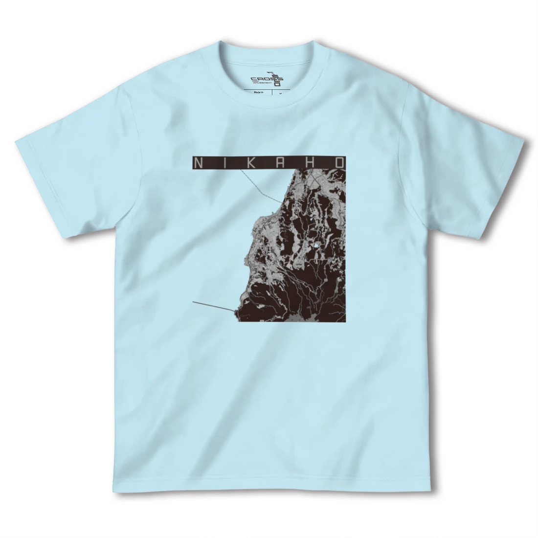 【にかほ（秋田県）】地図柄ヘビーウェイトTシャツ