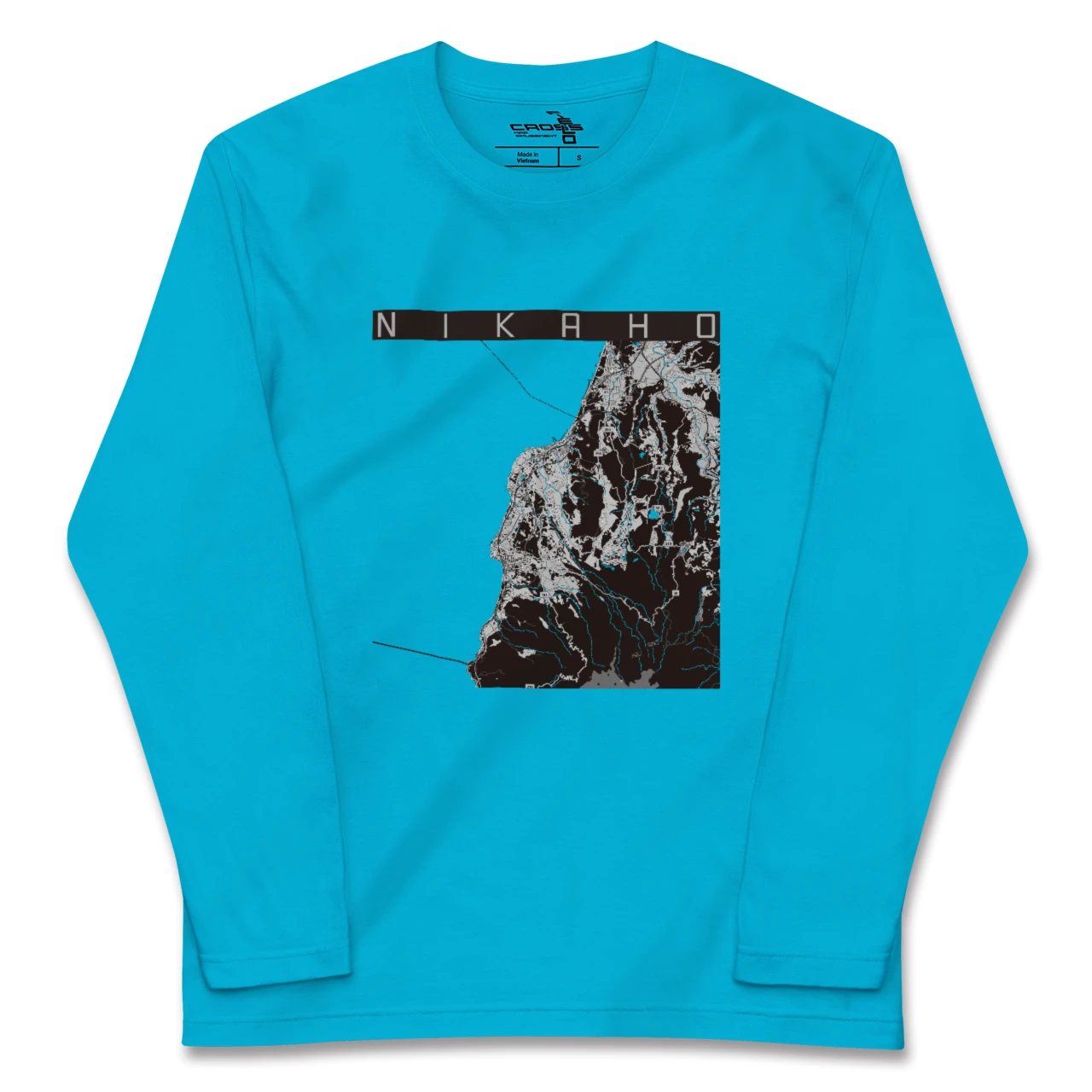 【にかほ（秋田県）】地図柄ロングスリーブTシャツ