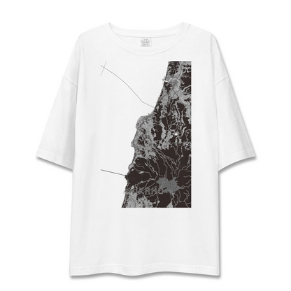 【にかほ（秋田県）】地図柄ビッグシルエットTシャツ