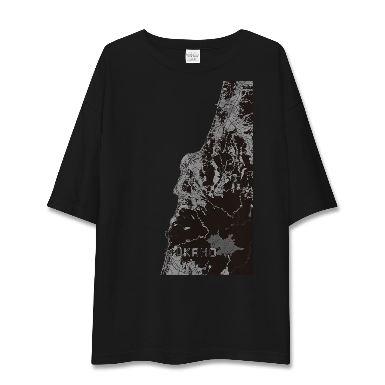 【にかほ（秋田県）】地図柄ビッグシルエットTシャツ