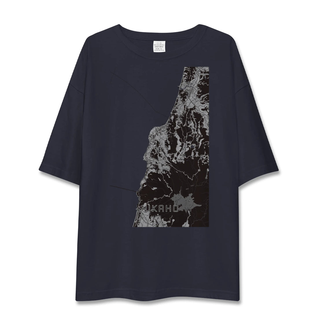 【にかほ（秋田県）】地図柄ビッグシルエットTシャツ