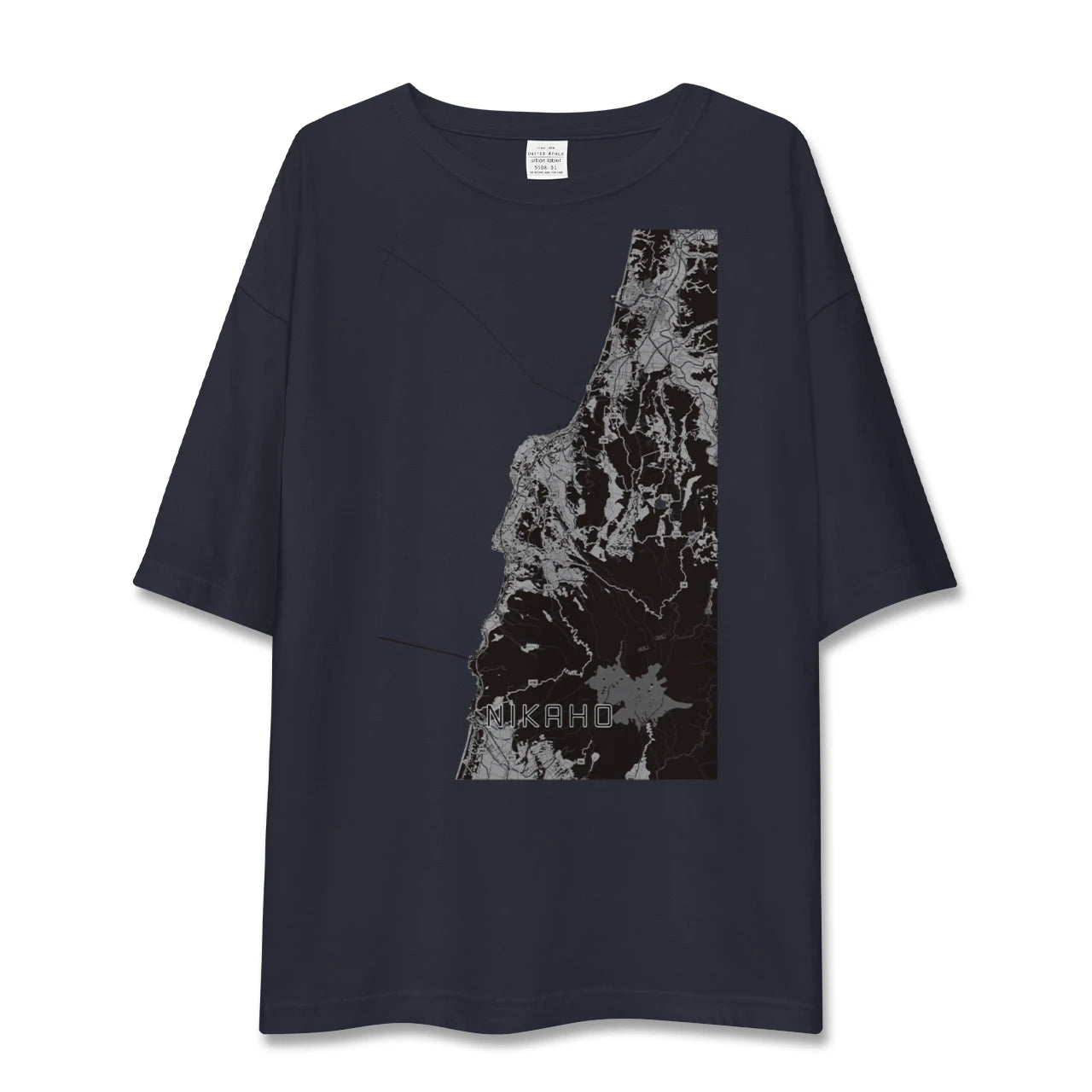 【にかほ（秋田県）】地図柄ビッグシルエットTシャツ